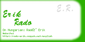 erik rado business card